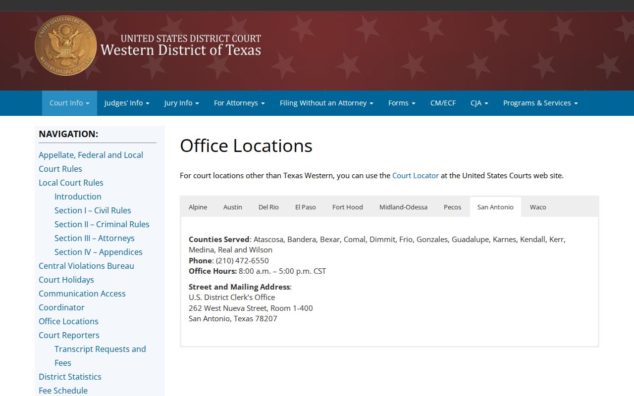 Freestone County arrest warrant records: federal Waco Division venue
